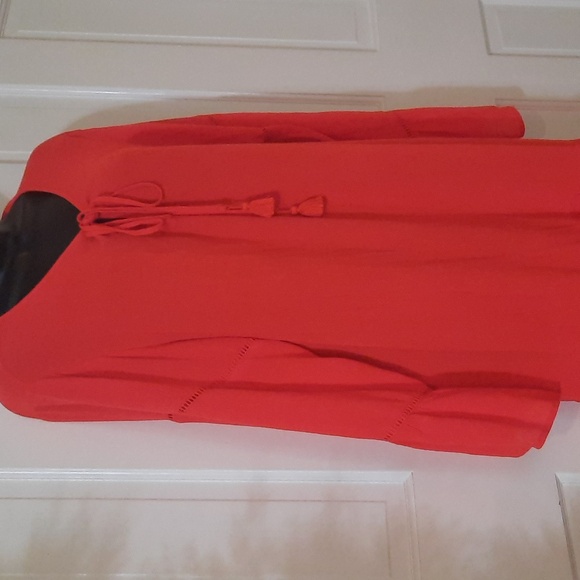 Crown & Ivy Tunic Dress - Woman's Red Dress Size Large - Picture 2 of 12